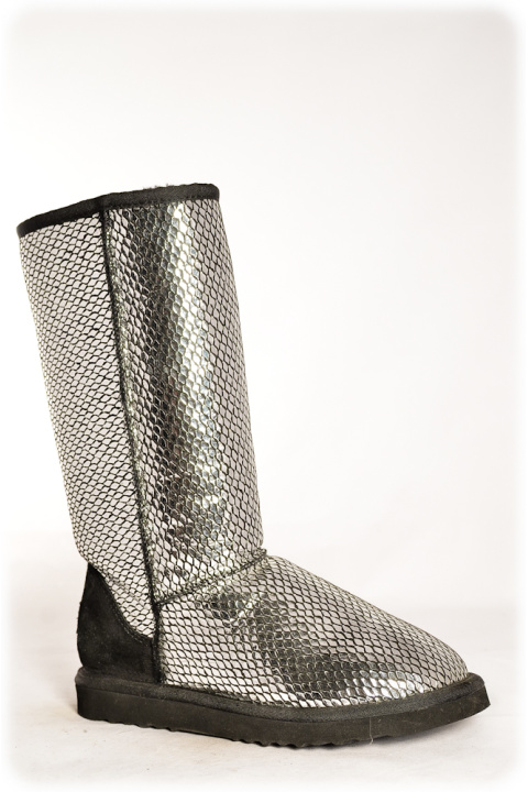Угги . Артикул: Abooba угги серебро чешуя