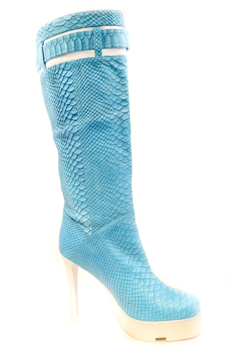 Сапоги . Артикул: Юр Sergey Klimov SK1136V-12B голуб/бел